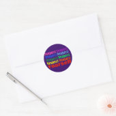Respecteer uzelf ronde sticker (Envelop)