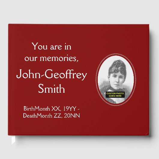 Respecteerbaar en elementair begrafenis/Memorial G Gastenboek (Voorkant)