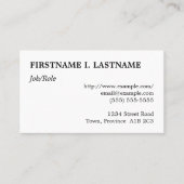 Respecteerbaar en gewoon professioneel Visitekaart Visitekaartje (Voorkant)