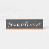 Respecteerbaar en legant "Zegt u alstublieft plaat Bureau Naambordje (Voorkant)