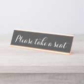 Respecteerbaar en legant "Zegt u alstublieft plaat Bureau Naambordje (Voorkant)