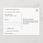 Respecteerbaar "rsvp"-Briefkaart Briefkaart (Achterkant)