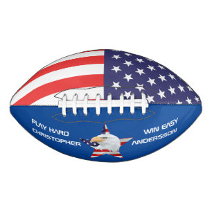 Respecteerbare adelaar, de Amerikaanse vlag, patri American Football