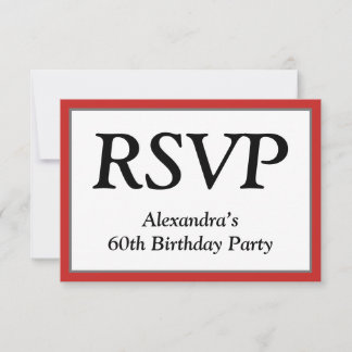 Respecteerbare, schone en elegante "RSVP"-kaart RSVP Kaartje