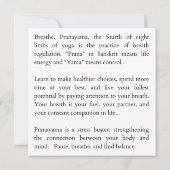 Respecter la carte de note plat (Dos)