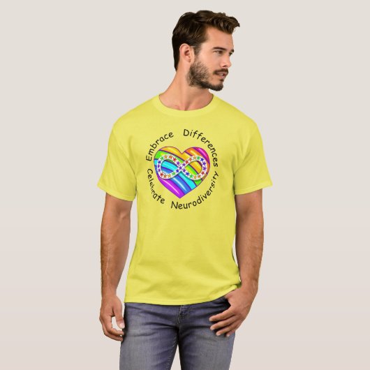 Respecter les différences...Neurodiversité T-shirt (Devant entier)