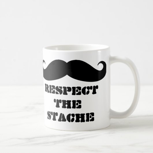 Respectez la tasse de café stache pour hommes masc (Droite)