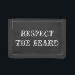 Respectez le portefeuille de barbe pour les hommes<br><div class="desc">Respectez le portefeuille de barbe pour hommes Drôle idée cadeau pour papa,  oncle,  frère,  grand-père,  petit ami etc. Texte personnalisé. Design de look vintage.</div>