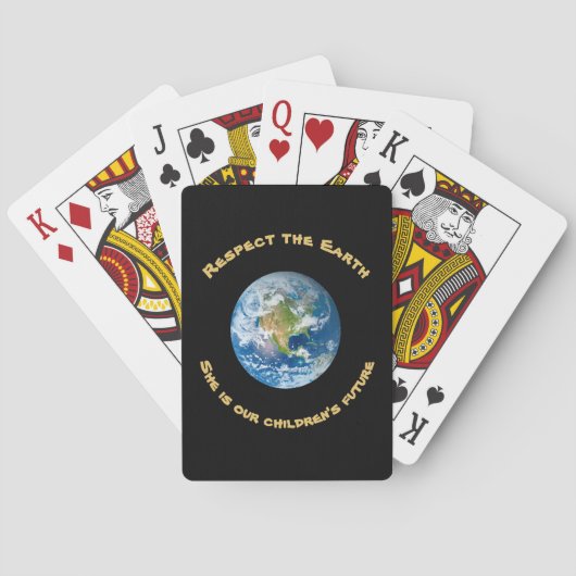 Respectez les cartes de jeu Planet Earth (dos)