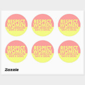 Respectez les femmes autocollant pro-choix (Feuille)