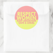Respectez les femmes autocollant pro-choix (Sac)
