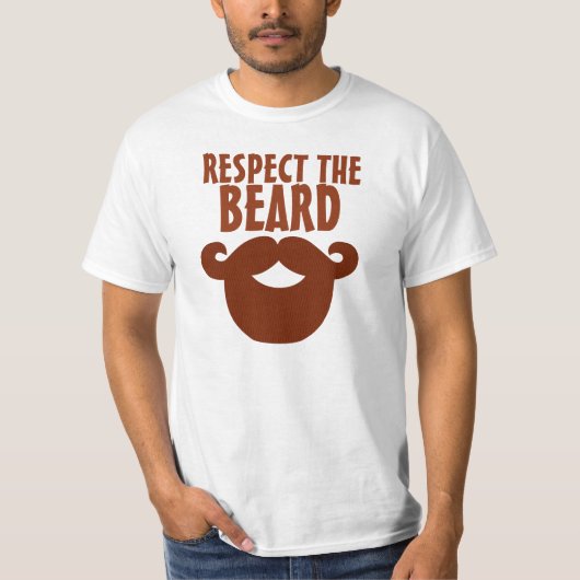 RESPECTEZ LES T-shirts BEARD Funny Mens (Devant)