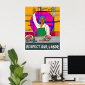 Respectez notre affiche de travail (Bureau à domicile)