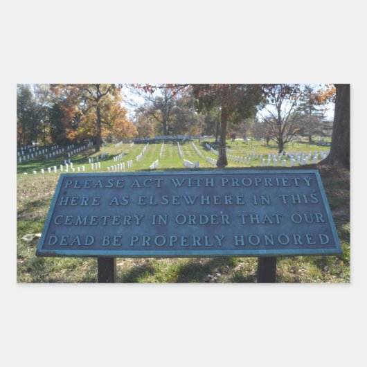 Respectteken Rechthoekige Sticker (Voorkant)