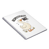Respectueusement, Non - Cahier à Spirale (Côté Droit)