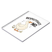 Respectueusement, Non - Cahier à Spirale (Côté gauche)