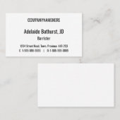 Respectueux, Carte de visite d'avocat professionne (Devant / Derrière)