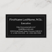 Respectueux, Carte de visite de base (Devant)