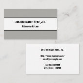 Respectueux, Carte de visite juridique (Devant / Derrière)