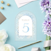 Respiration de bébé blanc numéro de table bleu (Insitu (Mariage))