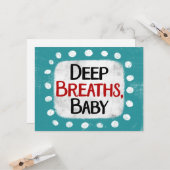 Respirations profondes, Carte de voeux pour bébé (Devant/Arrière en situation)