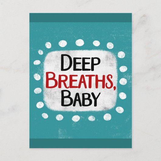 Respirations profondes, Carte postale pour bébé (Devant)