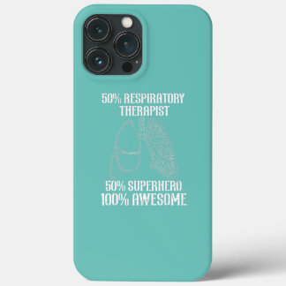 Respiratoire superheld Lungs Therapy RT iPhone 13 Pro Max Hoesje