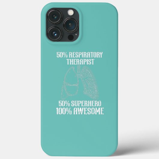 Respiratoire superheld Lungs Therapy RT Case-Mate iPhone Case (Achterkant)