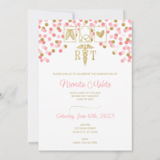 Respiratoire therapeut afstuderen-uitnodiging kaart