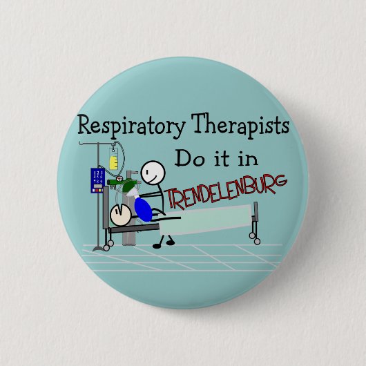 Respiratoire Therapisten doen dat in Trendelenburg Ronde Button 5,7 Cm (Voorkant)