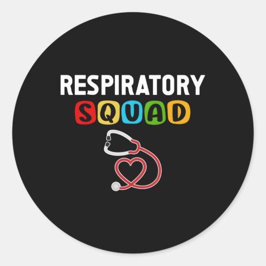 Respiratory Therapist Squad Ronde Sticker (Voorkant)