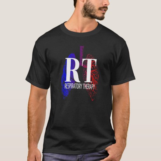 Respiratory Therapy - RT - RRT - CRT - Lung Design T-shirt (Voorkant)