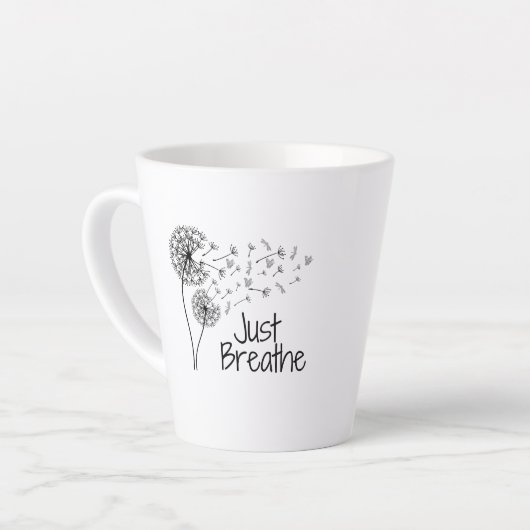 Respire juste Latte Mug (Angle gauche)