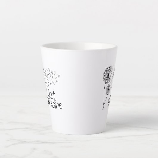 Respire juste Latte Mug (Devant)