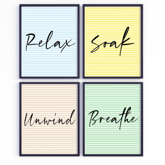 Respire l'Ecriture Salle de bain poster d'art mur