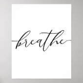 Respire l'Ecriture Salle de bain poster d'art mur (Devant)
