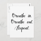 Respire. Respirez. Carte postale Inspirante (Devant / Derrière)