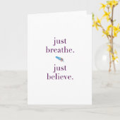 Respirer la carte blanche Encouragement (Fleur jaune)