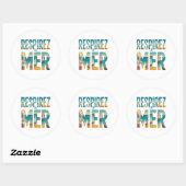 Respirer la Mer Ronde Sticker (Vel)