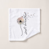 Respirer le papillon Dandelion Inspiration Yoga (Gant de toilette)