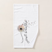 Respirer simplement Papillon de pissenlit Inspirat (Serviette à main)