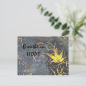 Respirez la carte postale d'espoir (Debout devant)