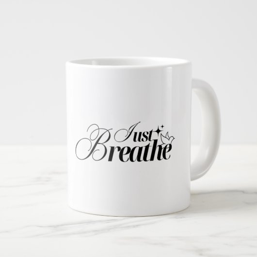 Respirez la citation motivationnelle Mug (Devant droit)