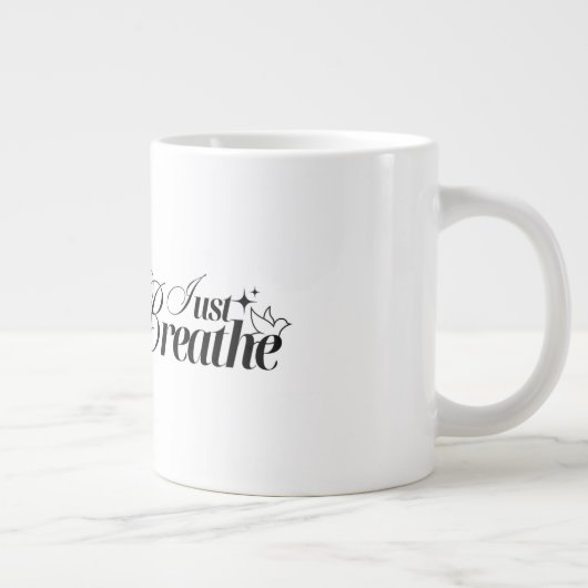 Respirez la citation motivationnelle Mug (Droite)