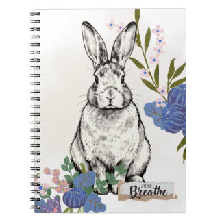 "Respirez simplement" Cahier Vintage Lapin Lapin