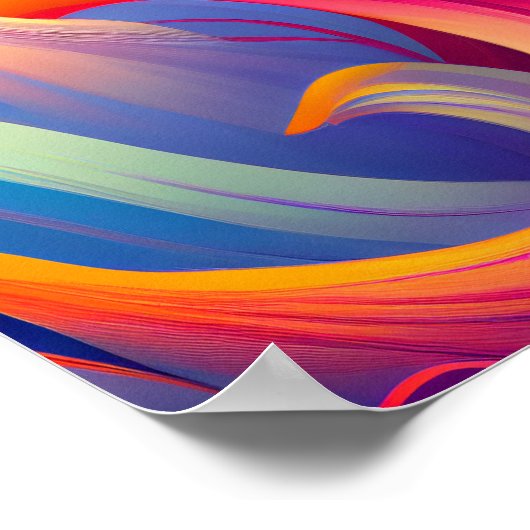 Resplendent Chroma: Abstracte kleurrijke Landscape Poster (Hoek)