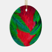Resplendent Quetzal-vederontwerp Keramisch Ornament (Rechts)