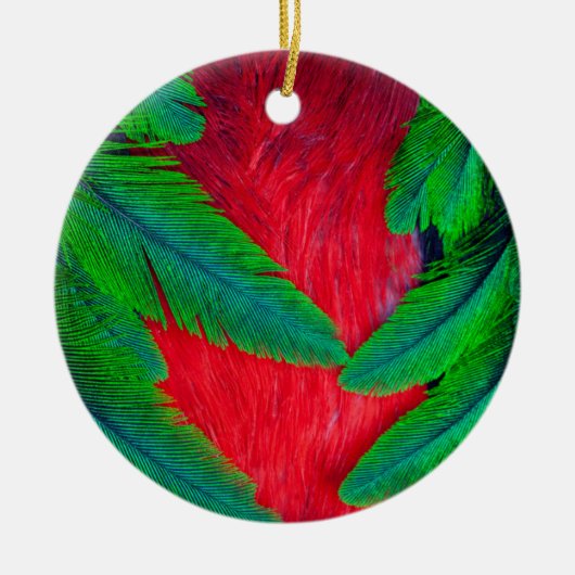 Resplendent Quetzal-vederontwerp Keramisch Ornament (Voorkant)