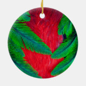 Resplendent Quetzal-vederontwerp Keramisch Ornament (Achterkant)