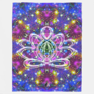 Resplendent Zen Lotus Fleece Deken